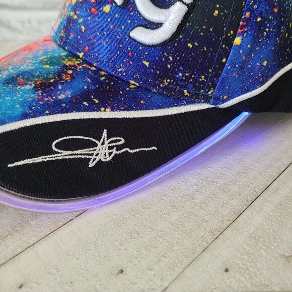 Bang Energy Drink Neon Light Up Hat Cap Multicolored Splatter SnapBack - Picture 2 of 12